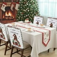 thumbnail image 4 of Christmas Gnome Chair Covers Set of 1 Red Green Winter Dwarfs Xmas Box Gifts Chair Back Covers Stretch Removable Washable Slipcovers Protector for Dining Room Kitchen Party Decor, 4 of 5