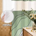 thumbnail image 3 of No Hook Shower Curtain, Sage Green Grey Ombre Shower Curtains for Bathroom with See Through Top Window, Modern Abstract Art Aesthetics Waterproof & Washable Bath Curtain Long 72"x78", 3 of 9