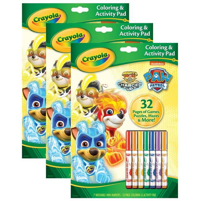 Crayola BIN46918-3 Coloring & Activity Pad Paw Patrol with Markers - 3 Each