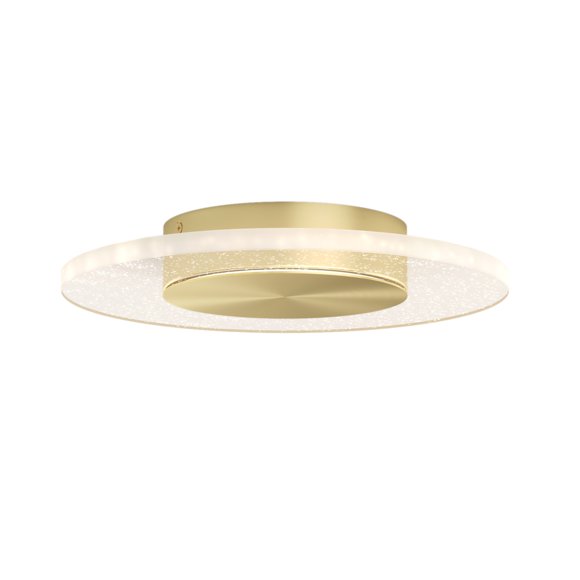 Artika Essence Disk Modern LED Flush Mount Ceiling Light Fixture, Black and Gold