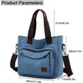 thumbnail image 4 of Sunyuer Canvas Tote Bag for Women, Crossbody Bag Handbag with Zipper Shoulder Bag for Shopping Travel Work, 4 of 6