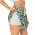 thumbnail image 3 of Lsque Retro Flying Butterflies Printed Women's Running Shorts with Liner Pockets,Elastic Quick Dry Workout Athletic Gym Yoga Shorts,Womens High Waist Shorts-Small, 3 of 9