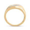thumbnail image 2 of 10kt Yellow Gold Mens Round Diamond Wedding Band Ring 1/3 Cttw, 2 of 4