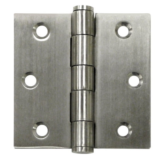 Deltana SS35U32D 3-1/2" x 3-1/2" Square Hinge; Satin Stainless Steel Finish