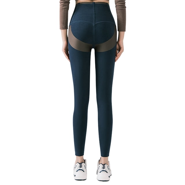 Leggings de talle alto para mujer - Pantalones cálidos de invierno Yoga Senderismo Mallas para correr - Marrón De 0 ℃ a 10 ℃