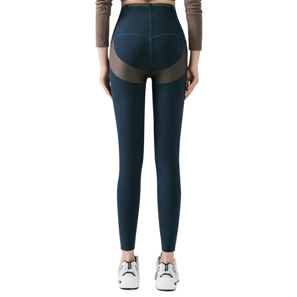 Leggings de cintura alta para mujer - Pantalones cálidos de invierno para yoga, senderismo, running - Marrón para 0 ℃ a 10 ℃