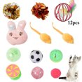 thumbnail image 2 of Cat Toys Set Assorted 12PCS Plastic Mice Cat Bell Toy Kitten Ball Toy for Indoor, 2 of 10