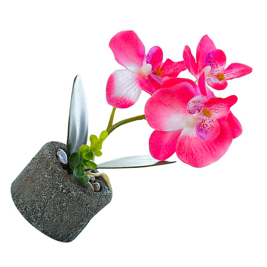 Worallymy Artificial Orchid Flower & Pot Simulation Potted Flower Home