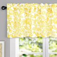 thumbnail image 3 of DriftAway Julia Watercolor Blooming Flower Floral Lined Thermal Insulated Window Curtain Valance Rod Pocket 18"L x 52"W 2 Pack, 3 of 9