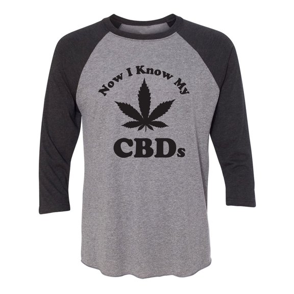 Now I Know My CBDs Unisex 3/4 Sleeve Baseball Raglan Tee