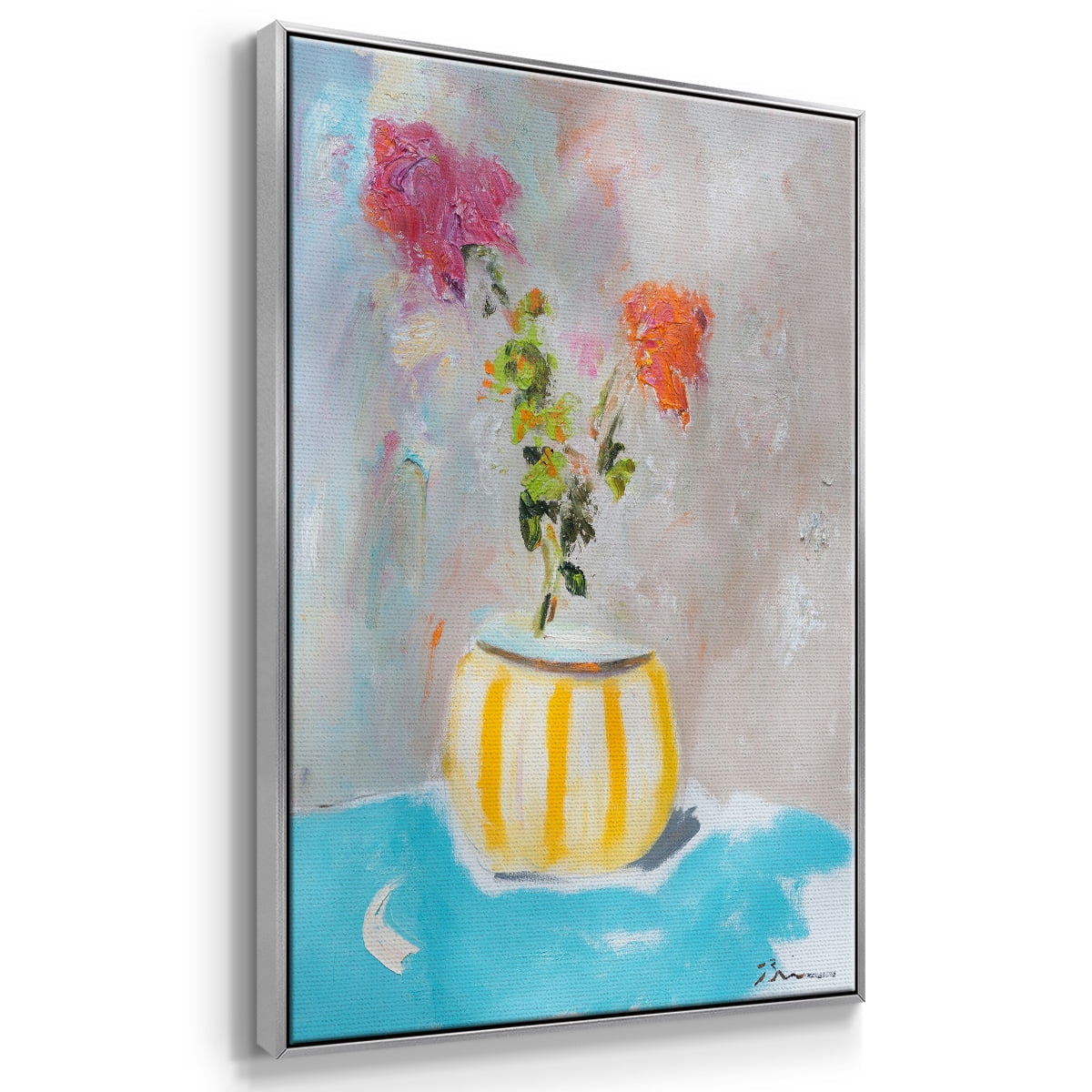 Coin Purse Full of Petals Framed Premium Gallery Wrapped Canvas - Ready to Hang