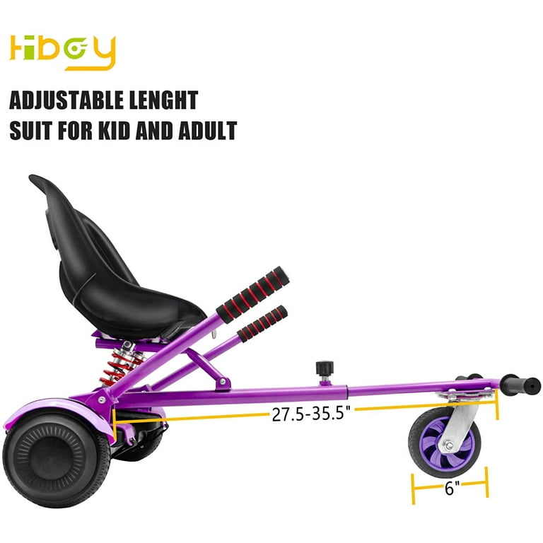 Hiboy HC 02 Hoverboard Go Kart with Rear Suspension Seat Attachment Accessory for 6.5