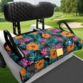 thumbnail image 4 of XYZCANDO Tropical Floral Golf Cart Seat Cover with 4 Storage Pockets - Non-Slip Washable Universal Fit for 2-Seat Golf Carts, 4 of 8