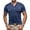 Navy_004, variant on Domuza Mens Casual Short Sleeve Henley Shirts Fashion Button Gym Workout Athletic Tees Army Green L