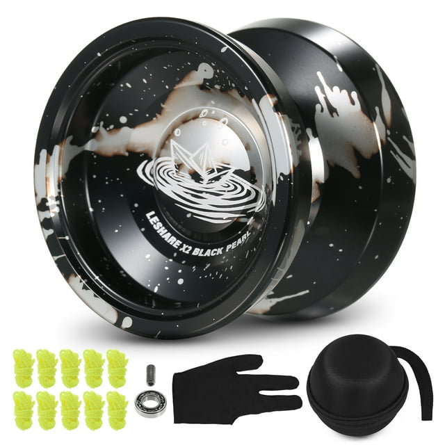 Aluminum Yoyo Ball Competitive Yo Yo Gift with Bearing Strings Glove and Storage Case
