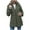 Army Green, variant on Itsame Puffer Coats for Womens Winter Jackets Hood Pocket Solid Color Casual Zipper Cotton for Women Waterproof Jacket Army Green Size XL