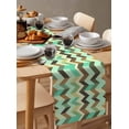 thumbnail image 6 of Ldtrchee Ripple Stripes Table Runner 72 Inches, Abstract Gradient Geometric Striped Bed Runner Dresser Scarves Tabletop for Indoor Outdoor Parties/Ceremony/Banquet, 14" x 72", 6 of 8