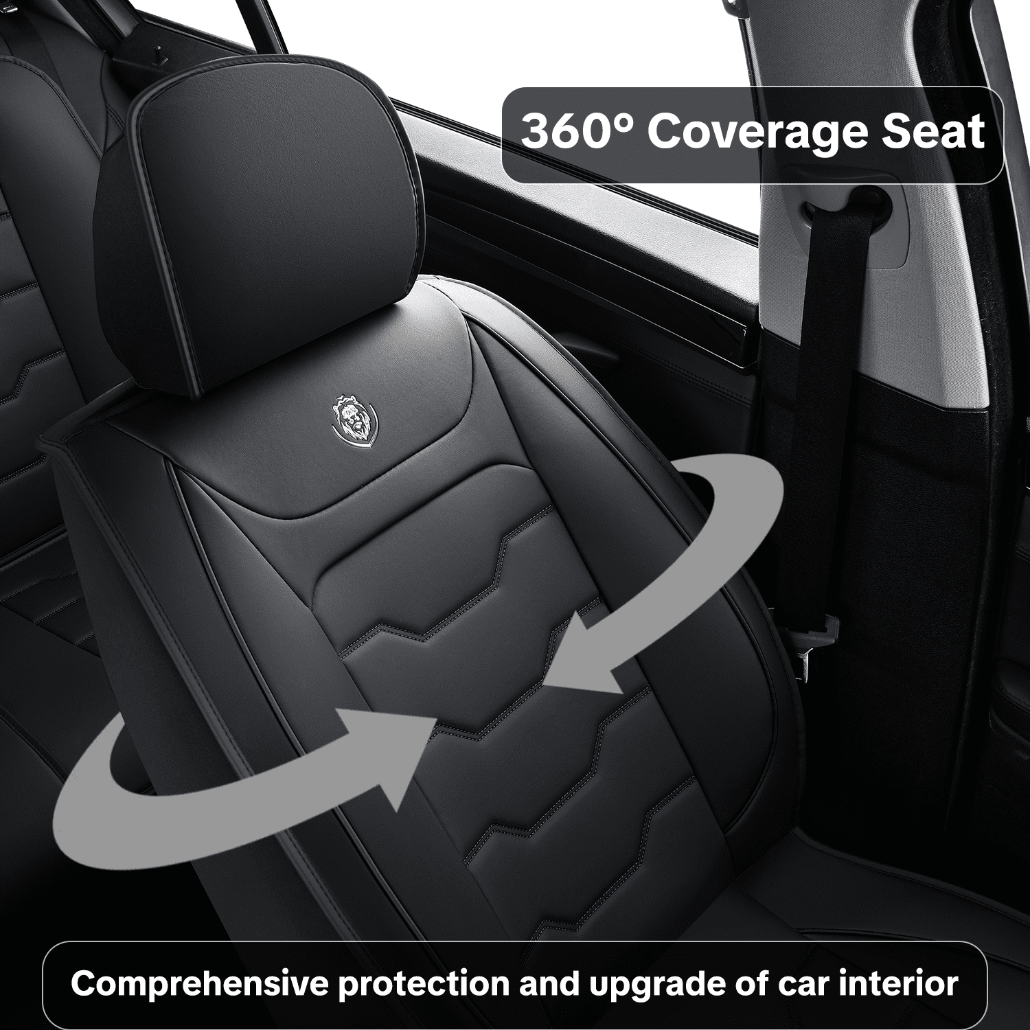 Car Seat Covers for Lexus RX350 2016 Perfect Fit for Car Seats, Waterproof Faux Leather, Protecting Car Interiors, 5-Seat Full Set, Easy Installation