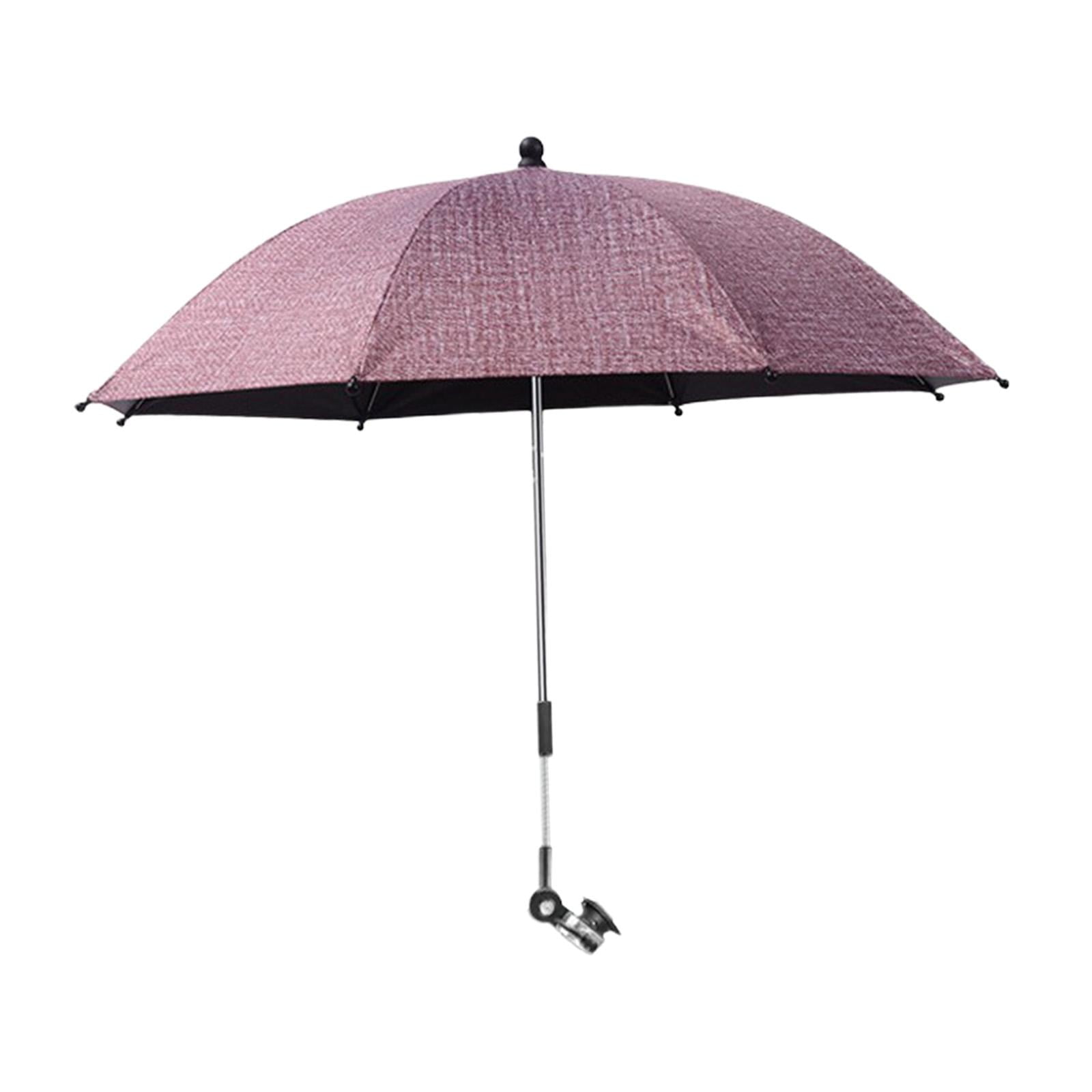 Wswqop Baby Pram Umbrella with Clamp Baby Stroller Parasol Universal Summer 360 Degree red