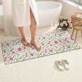 thumbnail image 4 of Pioneer Flower Floral Print Pattern Bathroom Rugs Mat, Non Slip Microfiber Bathroom Rug with Rubber Backing, Soft Mats for Bathroom Floor Tub Shower, 24"x60", 4 of 5