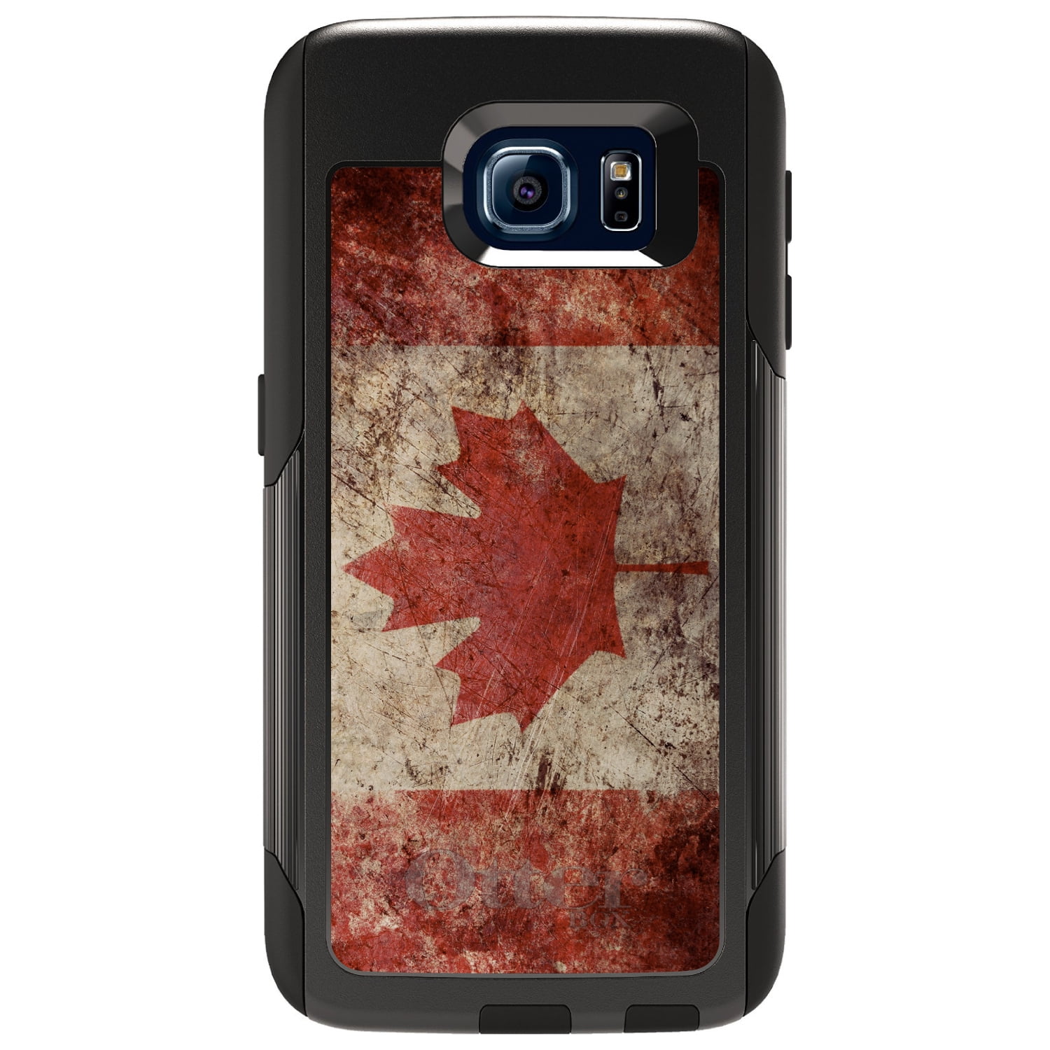 DistinctInk Custom Black OtterBox Commuter Series Case for Samsung Galaxy S6...
