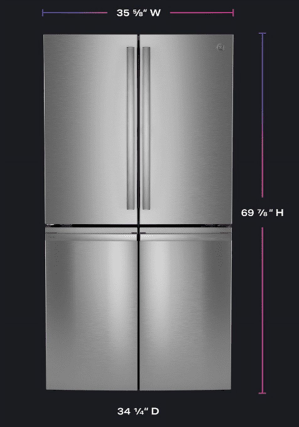 GE Appliances Portable Refrigerators, Plastic Silver, 37.00 x 29.00 x 70.00 Inches