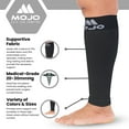 thumbnail image 2 of Mojo Compression Socks Footless for Men & Women (3 Pairs) 20-30mmHg Gray, 5X-Large, 2 of 5