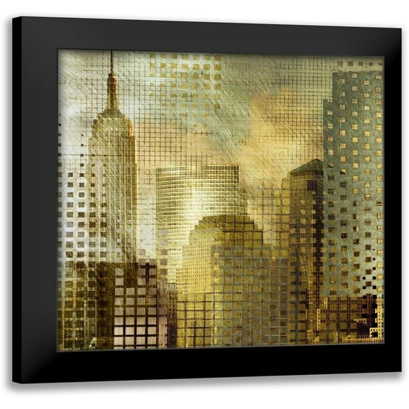 Craven, Katrina 12x12 Black Modern Framed Museum Art Print Titled - Empire State Building