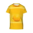 thumbnail image 6 of Honeii Yellow Lemon Print Youth Short Sleeve T-Shirt,Boys Athletic Shirt,Quick Dry Short Sleeve Performance Moisture Wicking T Shirt, 6 of 6
