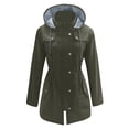 thumbnail image 2 of TrendOFT Women's Mountain Waterproof Ski Jacket Windproof Rain Jacket Slim Fit Winter Warm Hooded Coat Green XXL, 2 of 9