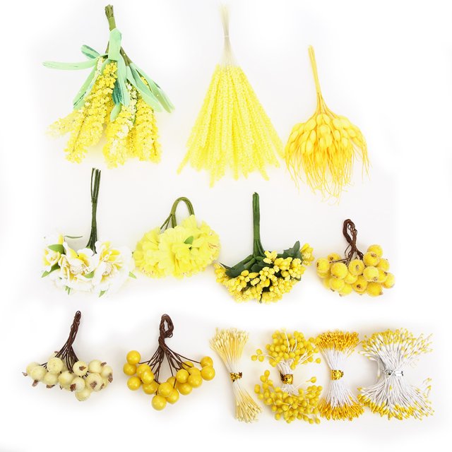 Home Decoration,Yellow Artificial Flower DIY Wedding Decor Artificial Flower Rapid Response