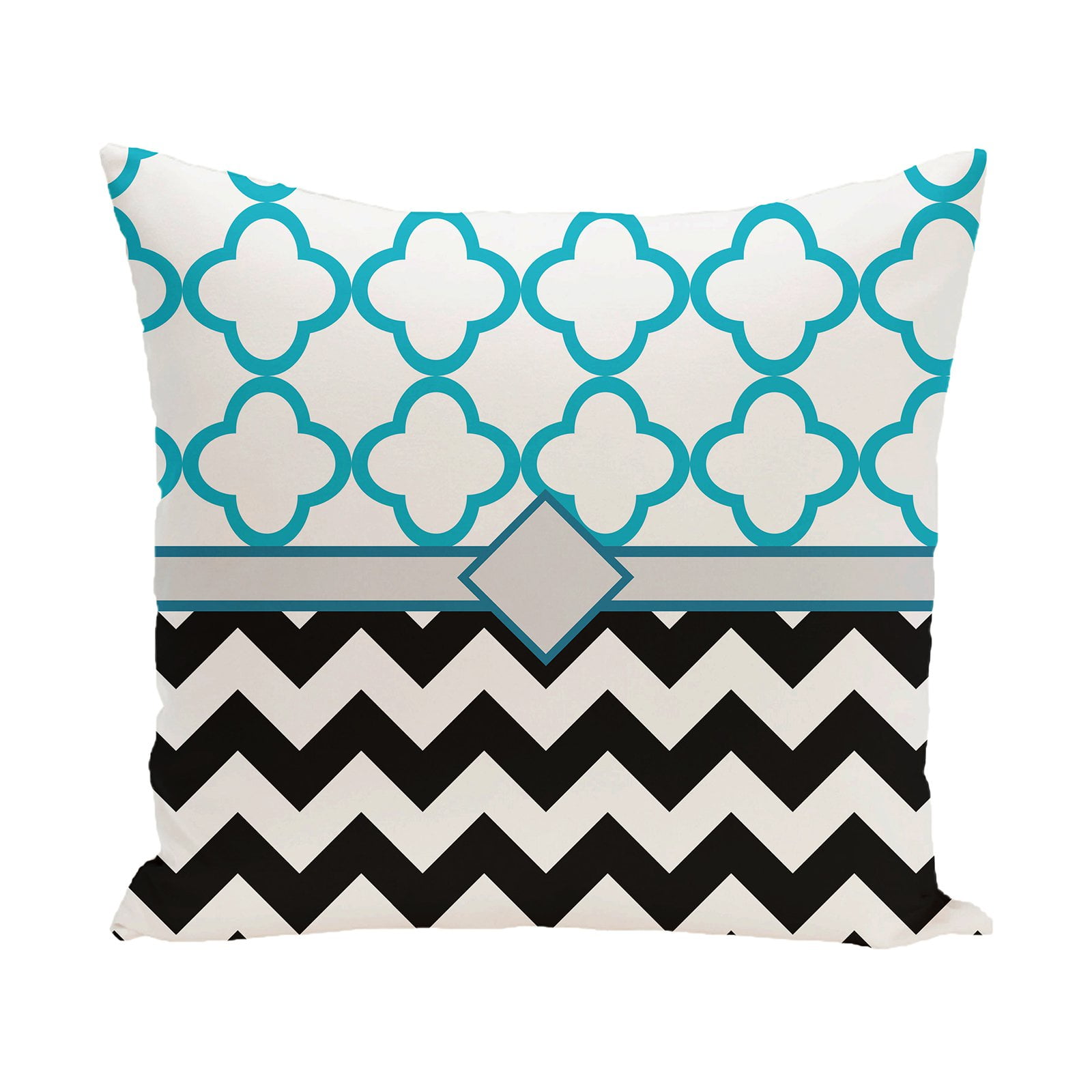 Simply Daisy Geometric Print Decorative Pillow, 16" x 16"