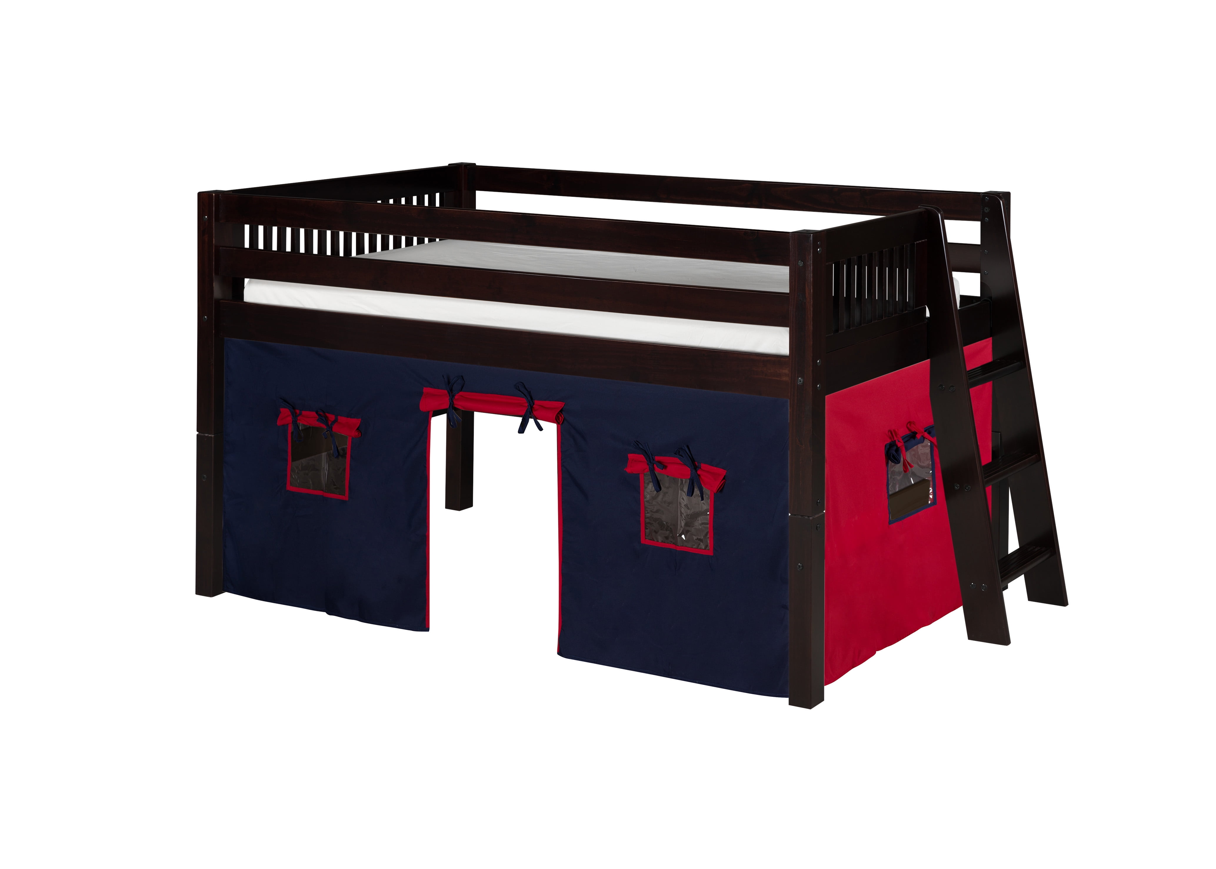 Camaflexi Fabric Tent Kit for Twin Low Loft Bed Blue or Pink