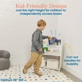 thumbnail image 4 of ECR4Kids 3-Shelf Floor Book Display with Handles and Storage, 30in, Kids Bookshelf, White Wash, 4 of 9