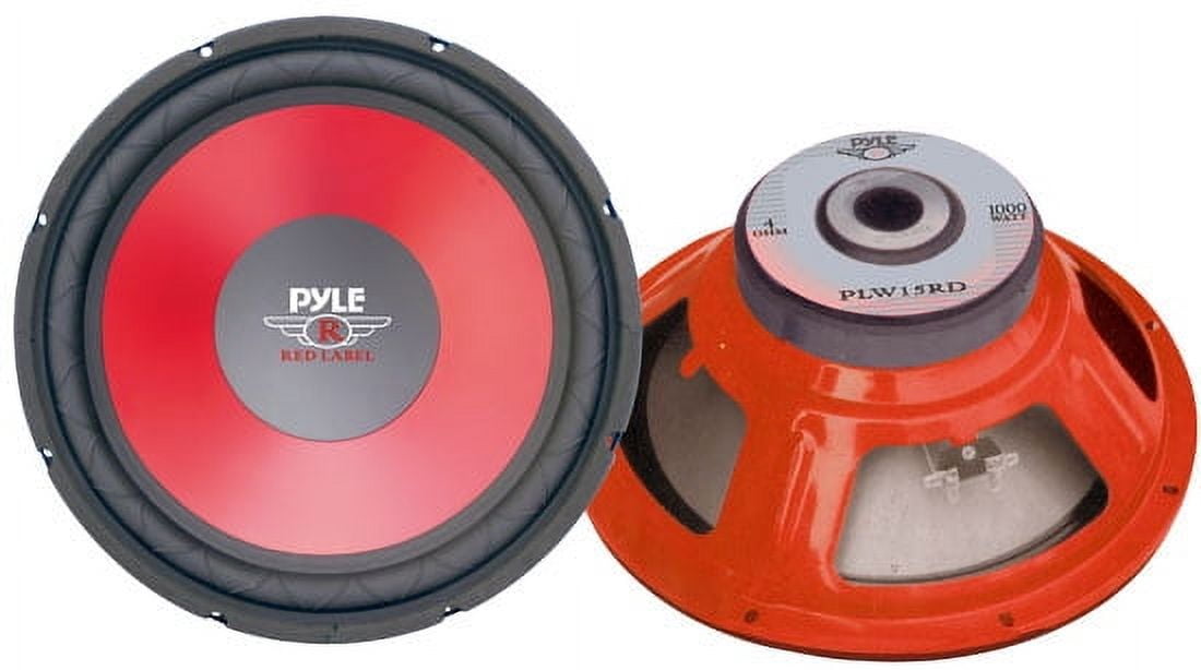 PYLE 15 Inch 1000W Car Audio Subwoofer Red, Single Liberia Ubuy