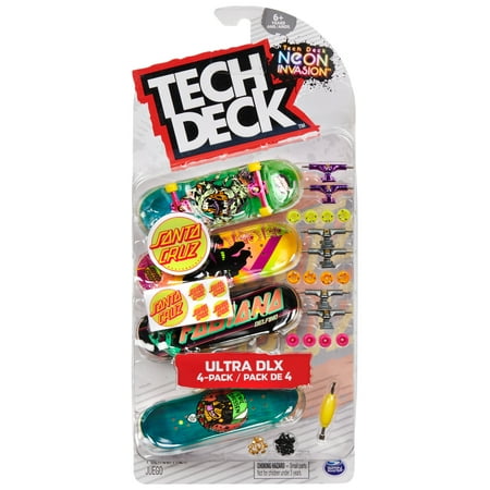 Tech Deck, Ultra DLX Fingerboard 4-Pack, Santa Cruz