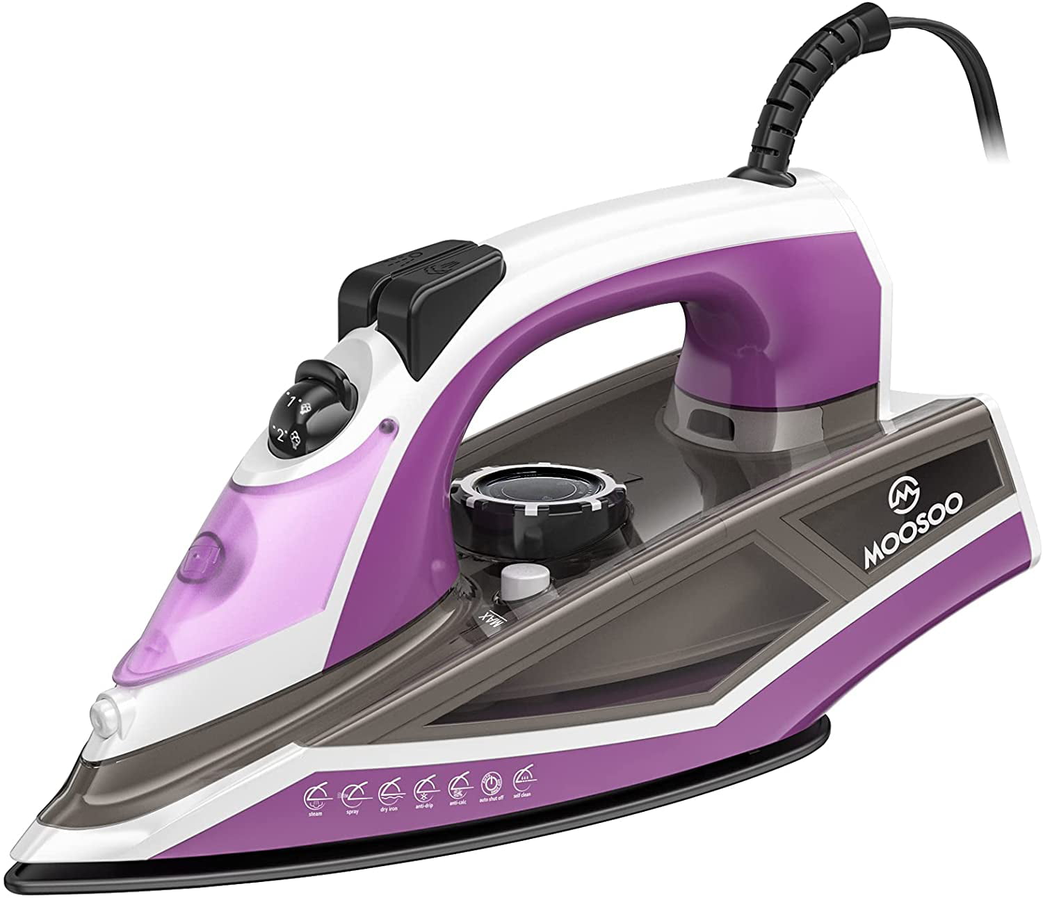 ION ELECTRICAL 2200 W Steam Iron Lightweight Blue NON STICK HEAVY DUTY 