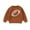 Brown, variant on Kiijoy Boys Knitted Sweater Fall Cute Football Embroidery Pullover Top, Sizes 6-9M