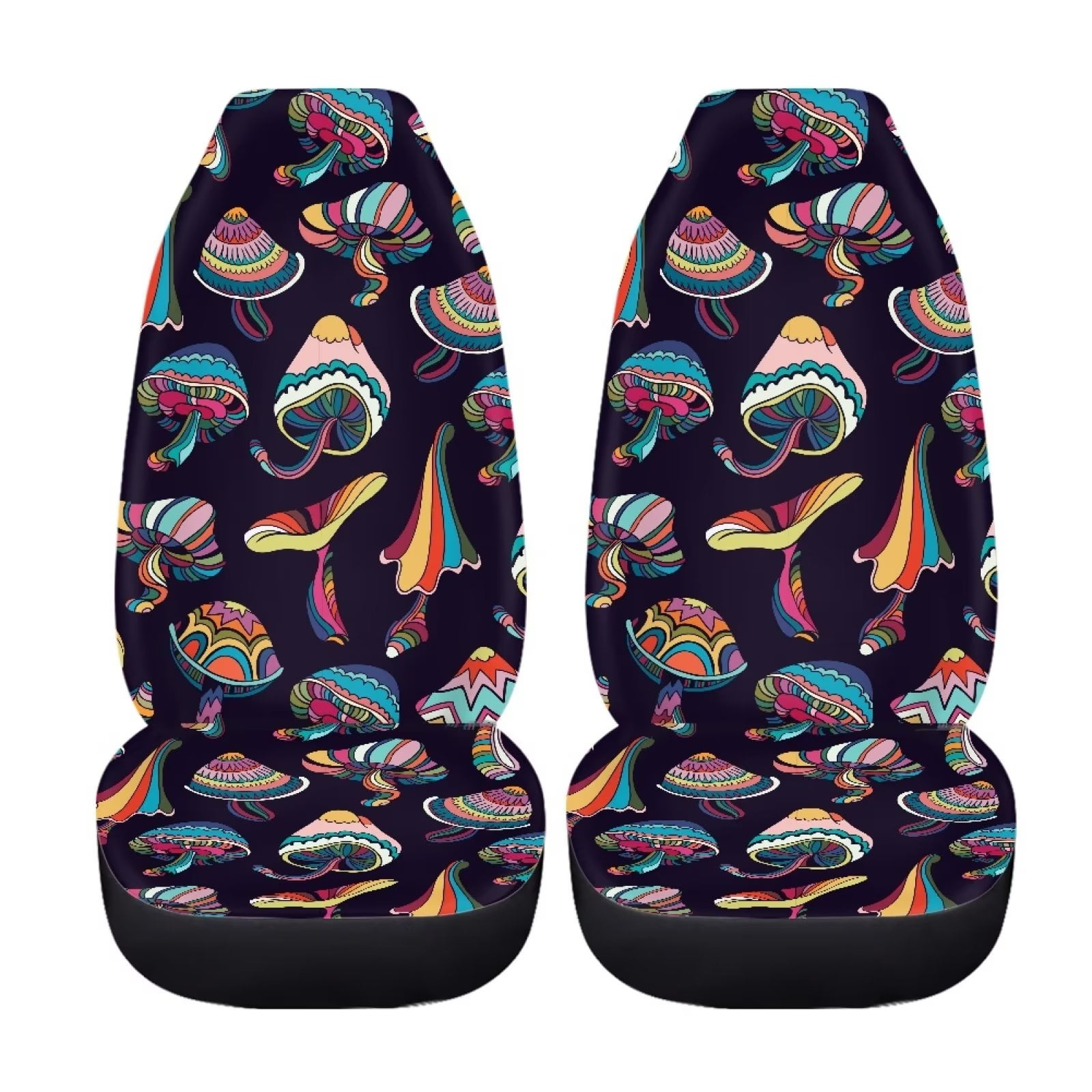 FKELYI Psychedelic Mushroom Car Seat Covers Full Set of 2,Stretchy