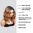 thumbnail image 2 of STUDIOCUT BY PROS Loose Deep Wave Bob Wigs 12 Inch Middle Center Part Swiss Lace Front Bob Wig for Black women Wavy Curly Wig Heat Resistant Synthetic Wigs DPL008 (OT27), 2 of 7