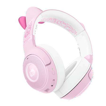 Razer - Kraken Kitty V2 BT Wireless Gaming Headset with Chroma RGB - Hello Kitty Edition - Pink