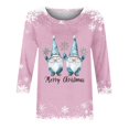 thumbnail image 5 of Craaazy Sweatshirts for Women Christmas Printed Round Neck 3/4 Sleeve T-shirt Womens Shirts Gifts for Women, 5 of 5