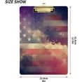 thumbnail image 3 of FMSHPON American Flag Clipboard Hardboard Wood Nursing Clip Board and Pull for Standard A4 Letter 13x9 inches, 3 of 8