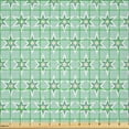 thumbnail image 2 of Ambesonne Turquoise Fabric by the Yard Microfiber, Monochrome Space, 3 Yards, Mint White Cream, 2 of 2