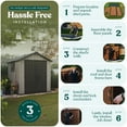 thumbnail image 4 of Keter Oakland 7 x 7.5 Foot Outdoor Garden Tool Storage Shed w/Windows, Gray, 4 of 12