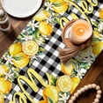 thumbnail image 4 of Table Runner - 36 Inch Long, Yellow Lemons Kitchen Dining Table Runner Dresser Scarves, Summer Fruits Leaves Botanical Buffalo Plaid Farmhouse Decor for Coffee Tables Wedding Party Banquet, 4 of 8