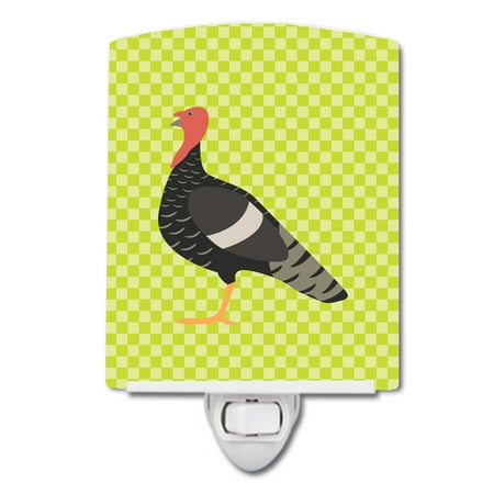 

Caroline s Treasures BB7813CNL Marragansett Turkey Green Ceramic Night Light 6x4x3 multicolor