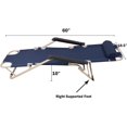 thumbnail image 2 of 2 Pack Portable Chaise Lounge Chair Flat Folding Outdoor Recliner Chair for Camping Beach Pool, 60"(L) x19(W) …, 2 of 13