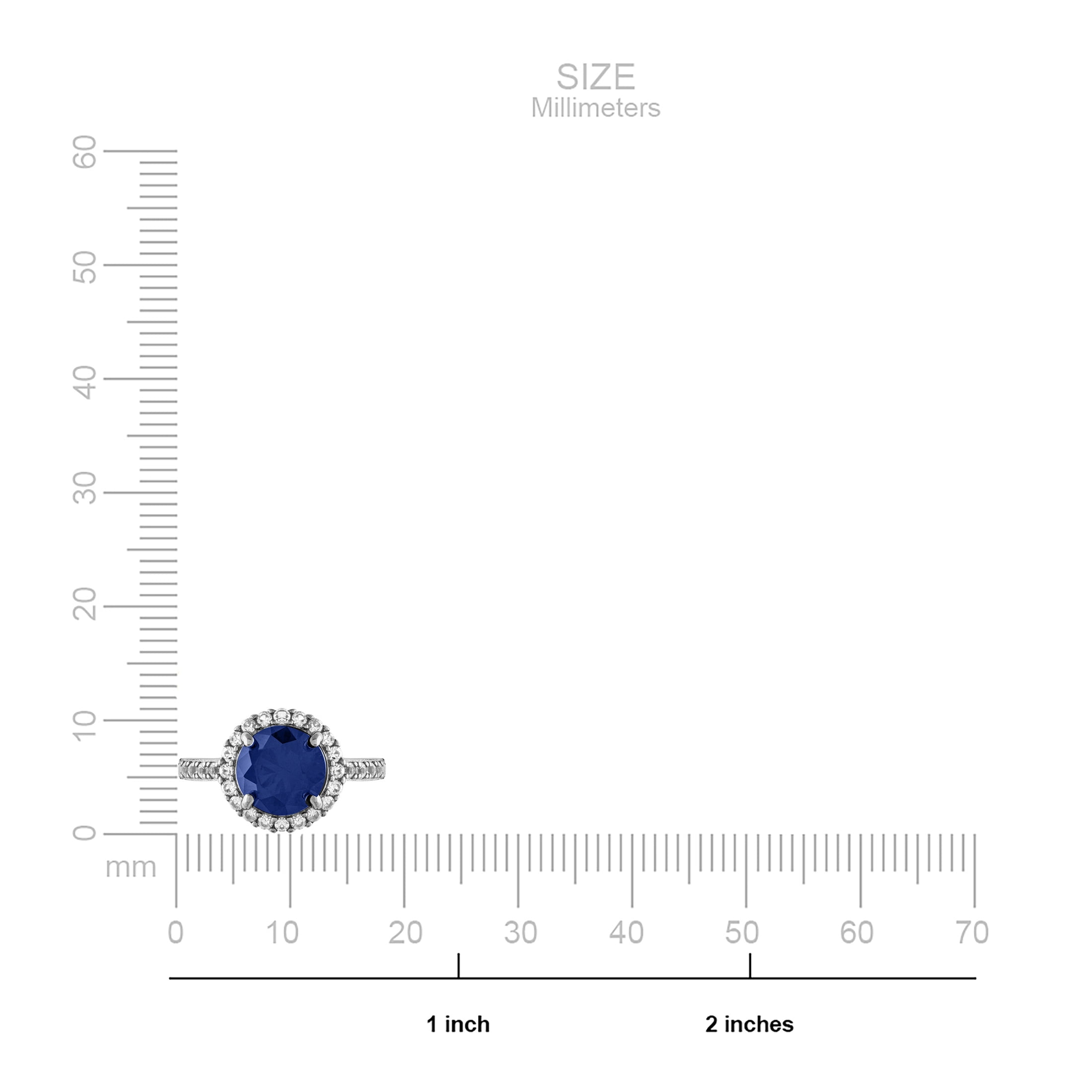 2 7/8 CT TGW Created Blue & White Sapphire "Royal Gem" Women's Bridal Set in Sterling Silver by Keepsake