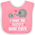 thumbnail image 3 of Inktastic Best Nani Ever Grandchild Boys or Girls Baby Bib, 3 of 4
